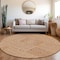 Homeroots 8' Copper And Ivory Round Geometric Washable Indoor Outdoor Area Rug 600776 - alternate 8