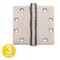 Global Door Controls 4.5 in. x 4.5 in. Commercial Full Mortise Square Corner Door Hinge with Fixed Pin - Pack of 3 CSH4545BB-32D-3 - alternate 1