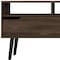 Homeroots 54in Dark Brown Wood Enclosed and Open Storage TV Stand 478448 - alternate 3