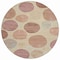Homeroots 8' Salmon Ivory And Mauve Round Geometric Washable Indoor Outdoor Area Rug 630587 - alternate 5