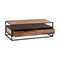 Homeroots 50" Brown And Black Solid Wood And Metal Coffee Table With Two Drawers And Shelf 520585 - alternate 5