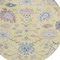Homeroots 8' Yellow Lavender And Denim Blue Round Floral Washable Indoor Outdoor Area Rug 605345 - alternate 8