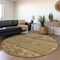 Homeroots 8' Beige Taupe And Gold Round Tribal Washable Indoor Outdoor Area Rug 615394 - alternate 6