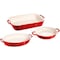 Staub Ceramic 3-pc Mixed Baking Dish Setand, Cherry 1009531 - alternate 1
