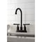 Kingston Brass Double-Handle 4" Centerset Bar Faucet, Oil Rubbed Bronze KB8495CKL - alternate 4