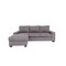 Homeroots Gray Polyester Blend Stationary L Shaped Two Piece Corner Sectional 530516 - alternate 1