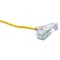 Southwire SJTW Extension Cord, 12 AWG, Outdoor, 12/3, 3 Outlets, 5-15R, Yellow, Vinyl, 5-15P, 25 ft 04187 - alternate 1