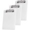 Acrimet Clipboard Memo Size A5 (9 1/4in x 6 5/16in) Low Profile Clip Plastic, White Color, 3PK 137B.9 - alternate 1
