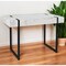 Homeroots 45" White and Black Writing Desk 402055 - alternate 5