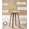 Armen Living Vienna 30" Swivel Bar Stool in Walnut Wood Finish with Cream Faux Leather LCVIBACRWA30 - alternate 10