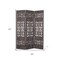 Homeroots 67" Brown Wood Folding Three Panel Screen Room Divider 274668 - alternate 4