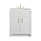 James Martin Vanities Bellshire 30" Single Vanity, Bright White w/ 3 CM White Zeus Silestone Top 660-V30-BW-3WZ - alternate 1