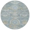 Homeroots 8' Blue And Gold Round Medallion Washable Indoor Outdoor Area Rug 616564 - alternate 8