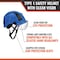 Malta Dynamics SafetyHelmet w/Clear Visor, Polyethylene, Ratchet, Blue, Fits Hat Size One Size Fits Most HTBL1101 - alternate 8