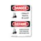 Signmission Safety Sign, OSHA Danger, 5" Height, Forklift Traffic Be Alert Bilingual, D-35-VG-1265 OS-DS-D-35-VG-1265 - alternate 1