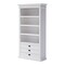Homeroots 75" White Solid Wood Four Tier Bookcase 397124 - alternate 6