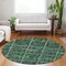Homeroots 8' Fern Green And Charcoal Round Medallion Washable Indoor Outdoor Area Rug 589298 - alternate 6