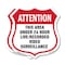 Signmission 24 Hour Surveillance Shield Sign Attenti, 18 inch X 18 inch, Plastic Sign, 2PK SHI-P-2PACK-18-352 - alternate 1