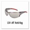 Mcr Safety Safety Glasses, DuramassÂ® Scratch-Resistant, Silver Lens, Smoke/Red Frame HK117 - alternate 3