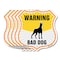 Signmission Beware Of Dog Shield Sign Warning Bad Do, 12 inch X 12 inch, Aluminum Metal Sign, 5PK SHI-A-5Pack-12-361 - alternate 1