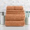 Lavish Home 6PC Jacquard Towel Set 100% Cotton Bathroom Accessories Soft & Absorbent Bathroom Set 67-040-CLAY - alternate 6
