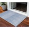 Homeroots 3' X 5' Denim Blue And Blue Abstract Washable Indoor Outdoor Area Rug 587404 - alternate 1