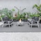Leisuremod Walbrooke Modern White Patio Conversation With Round Fire Pit & Tank Holder, Charcoal WW-29-24-57-31-CH - alternate 5