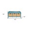 Homeroots 43in Teal Blue Solid Wood Storage Bench with Drawers 286649 - alternate 6