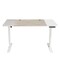 Homeroots Adjustable Natural and White Wood and Stainless Steel Rolling Computer Desk 528672 - alternate 2