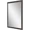 Homeroots 39" Dark Brown Solid Wood Framed Accent Mirror 632828 - alternate 4