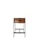 Homeroots 55" Natural and Charcoal Reclaimed Wood and Metal Oval Trestle Console Table 716258 - alternate 7