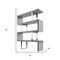 Homeroots 67" Gray And Silver Metal and Wood Three Tier Etagere Bookcase 555010 - alternate 4