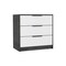 Homeroots 28" White and Gray Three Drawer Dresser 544001 - alternate 7