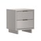 Manhattan Comfort Elara 18 in Solid Wood Nightstand in Light Gray (2-Drawer) NS1780-6 - alternate 6