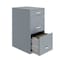 Space Solutions 14.25 in W 3 Drawer Vertical File Cabinet W/ Pencil Drawer, Platinum 25153 - alternate 2