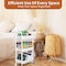Simple Deluxe Rolling Storage Cart, 3 Tier Slim Mobile Shelving Unit 360 Deg Rotating Wheel Lockable Utility Cart 3A10HICART16113003W - alternate 7