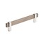 Amerock Mulino 5-1/16 in 128 mm Center-to-Center Black Brushed Nickel/Polished Chrome Cabinet Pull BP36724BBN26 - alternate 1