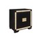 Homeroots 26" Black and Gold Two Drawer Faux Crystal Bling Wood Nightstand 564649 - alternate 11