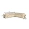 Homeroots Beige Italian Leather Modular L Shaped Five Piece Corner Sectional 534846 - alternate 15