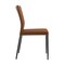 Armen Living Kash Upholstered Dining Chair in Brown Faux Leather with Black Metal Legs - Set of 2 LCKASIBLKPE - alternate 5