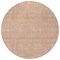 Homeroots 8' Copper And Beige Round Floral Washable Indoor Outdoor Area Rug 582340 - alternate 6