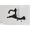 Kingston Brass Two-Handle Wall Mount Bridge Kitchen Faucet, Matte Black KS3250PL - alternate 4