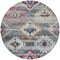 Homeroots 8' Gray Charcoal And Silver Round Southwestern Washable Indoor Outdoor Area Rug 588680 - alternate 6