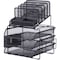 Lorell Divided Desktop Organizer, 4 Tiers, Horizontal/Vertical, Black LLR95251 - alternate 1