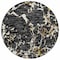 Homeroots 8' Black Ivory And Brown Round Striped Washable Indoor Outdoor Area Rug 600878 - alternate 7