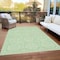 Homeroots 8' X 10' Mint Green And Ivory Geometric Washable Indoor Outdoor Area Rug 610832 - alternate 9