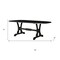 Homeroots 86" Charcoal Wood Trestle Base Oval Dining Table 631269 - alternate 8