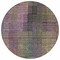 Homeroots 8' Plum Olive Green And Lavender Round Abstract Washable Indoor Outdoor Area Rug 588434 - alternate 8