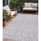 Homeroots 5' X 8' Lavender And Ivory Damask Washable Indoor Outdoor Area Rug 595164 - alternate 1