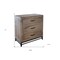 Homeroots 36" Brown Solid Wood Three Drawer Chest 524616 - alternate 4